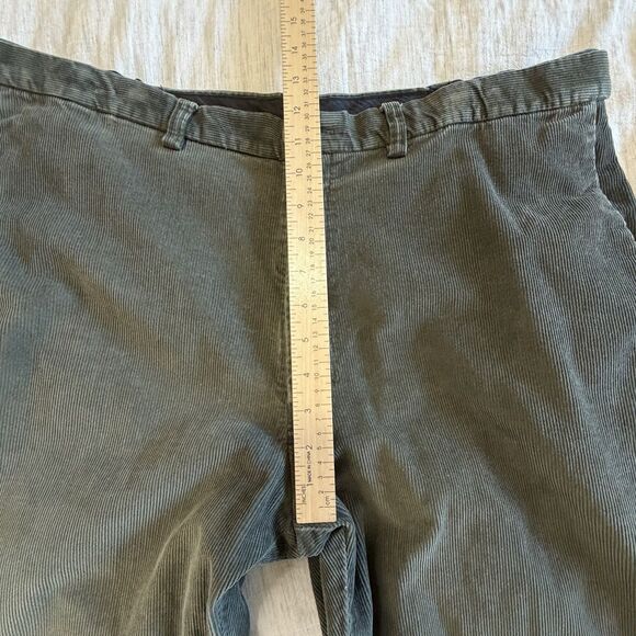 Haggar Men's Straight Fit Stretch Green Corduroy Chino Pants 40 x 32 Adj waist - Picture 15 of 16